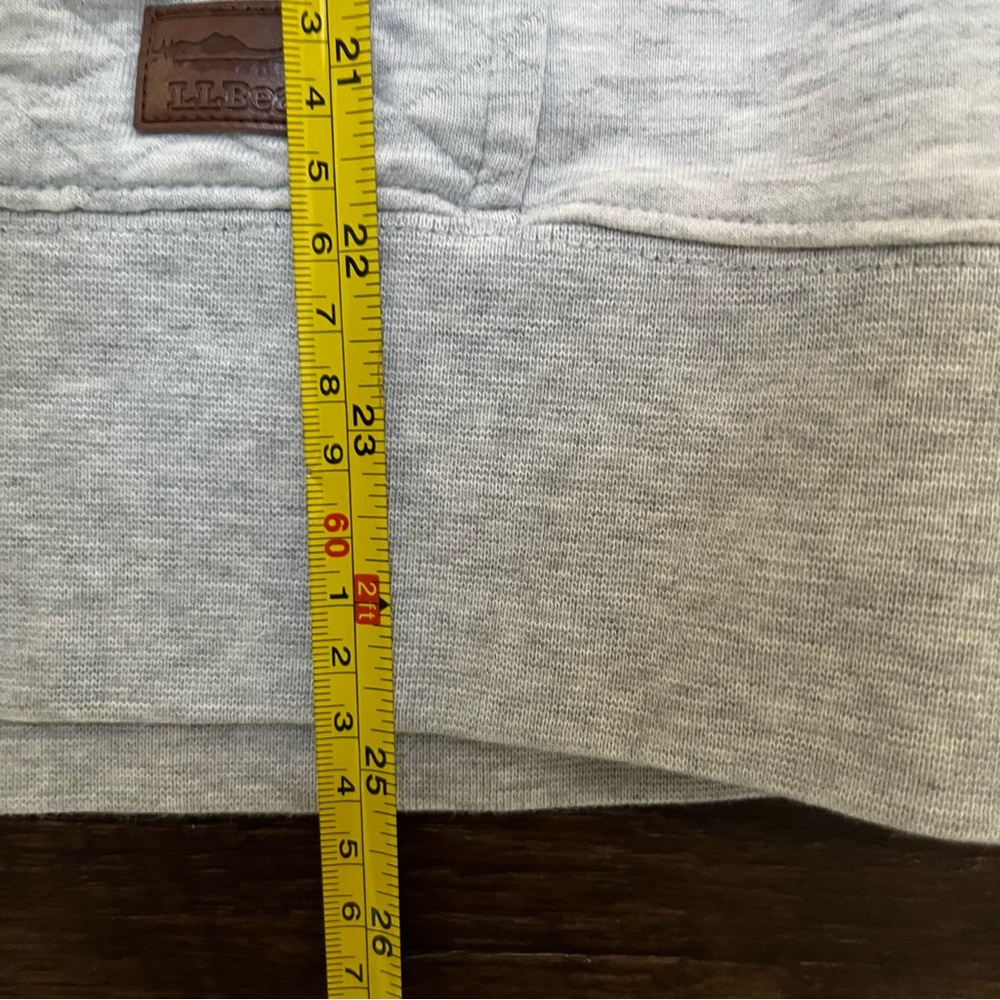 LL Bean 502745 quilted quarter zip 1/4 light gray pullover lightweight jacket XS - Picture 8 of 10
